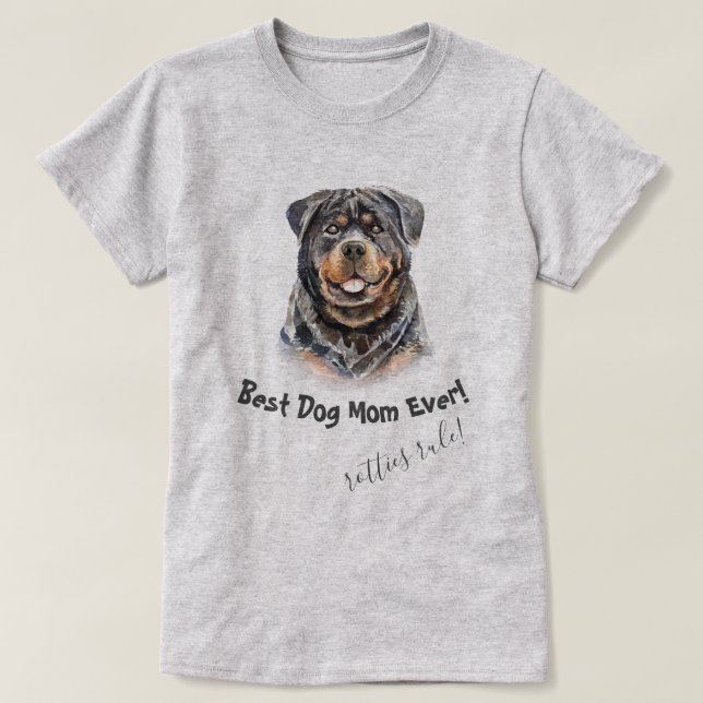 Camiseta Rottweiler Mejor Madre Perro (Diseño del anverso)