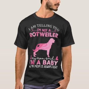 Camiseta Rottweiler Mom Baby Funny Cute Dueño De Pet Lover