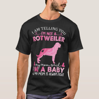 Camiseta Rottweiler Mom Baby Funny Cute Dueño De Pet Lover
