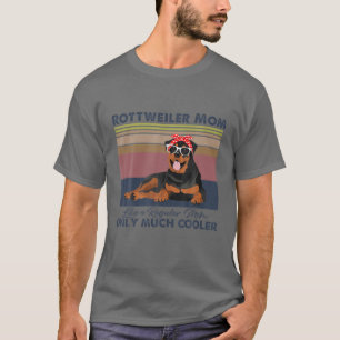 Camiseta Rottweiler Mom Bandana Match Día de la Madre Vinta