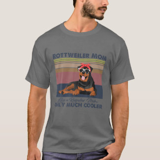Camiseta Rottweiler Mom Bandana Match Día de la Madre Vinta