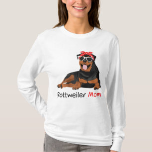 Camiseta Rottweiler Mom Bandana Mujeres Rottweiler Dog