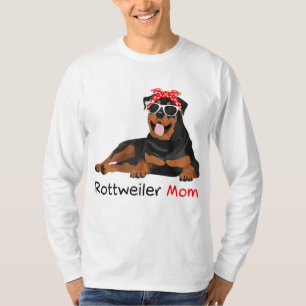 Camiseta Rottweiler Mom Bandana Mujeres Rottweiler Dog