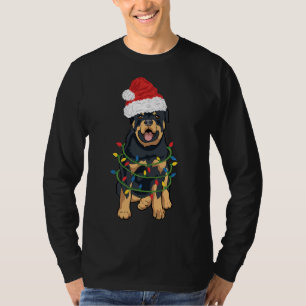Camiseta Rottweiler Navidades Rottweiler En Santa Hat Y L