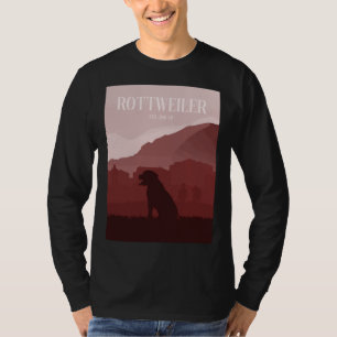 Camiseta Rottweiler Origen De Perros Estíl De Viaje Minimal
