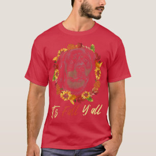 Camiseta Rottweiler Otoño Temporada de Otoño Leopard Pumpki