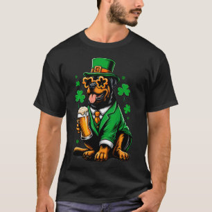 Camiseta Rottweiler Patricks Day Outfit For Lover Perro