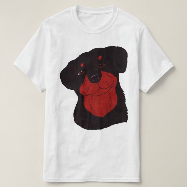 Camiseta Rottweiler pensativo (Diseño del anverso)