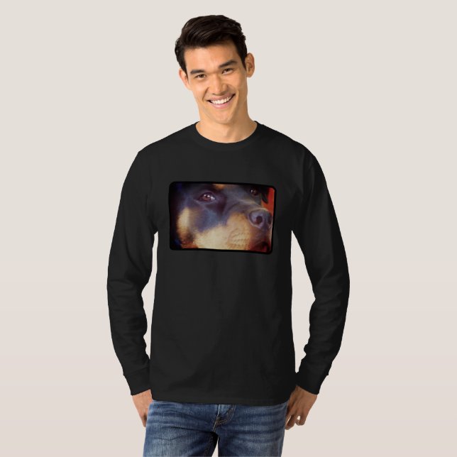 Camiseta Rottweiler Portrait plantilla de 1 ranura T-Shirt (Anverso completo)