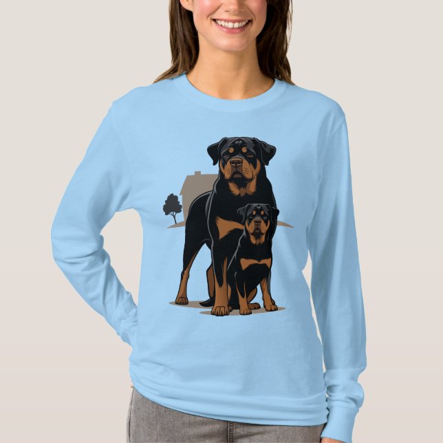 Camiseta Rottweiler - Protective Family Pet (Anverso)