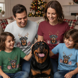 Camiseta Rottweiler Reindeer