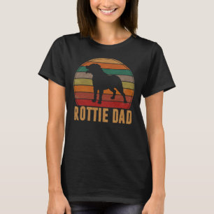 Camiseta Rottweiler Retro Dad Rott Dog Dueño Mascota Rottie