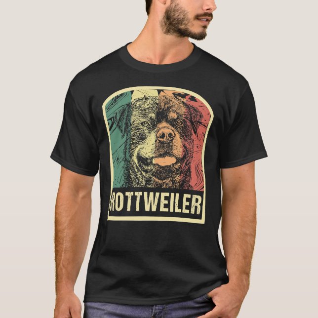 Camiseta Rottweiler Retro Dog Rottweilers Owner (Anverso)
