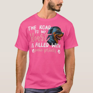 Camiseta Rottweiler Road To My Heart Funny Dog Owner Lover