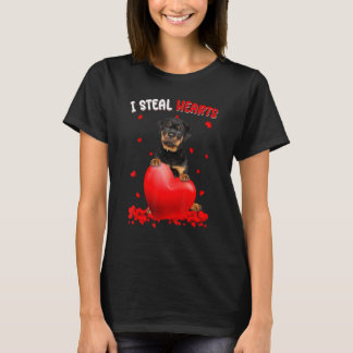 Camiseta Rottweiler Roba Corazones Perro Lindo Abraza Coraz