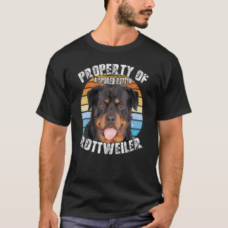 Camiseta Rottweiler Rottie Sonriente Propiedad Retro De