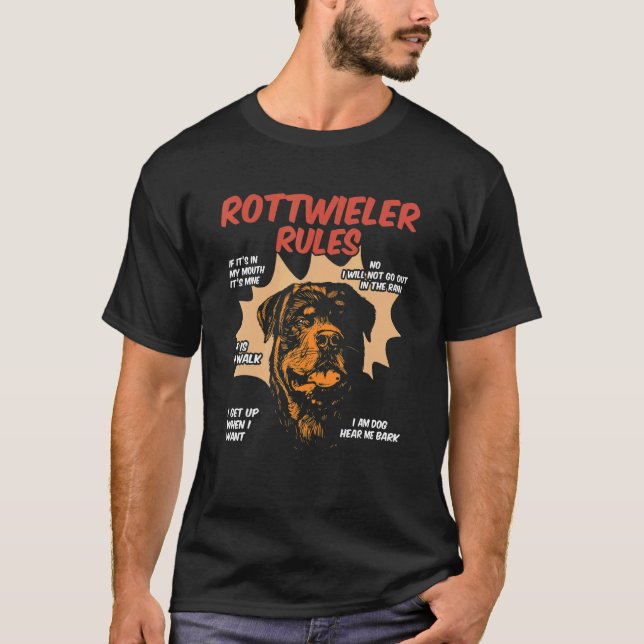 Camiseta Rottweiler Rules Dog Owner Rottie (Anverso)