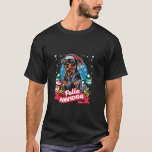 Camiseta Rottweiler Santa Claus Coffee Mug Feliz Navidad