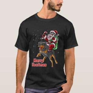 Camiseta Rottweiler Santa Claus Gorra Merry Christmas Dog X