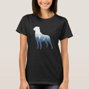 Camiseta Rottweiler Silhouette Rottie Perro Naturaleza exte