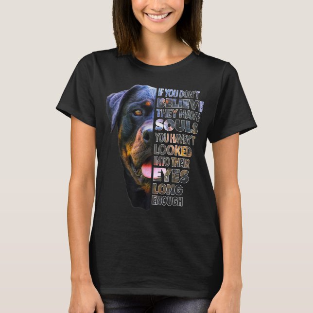 Camiseta Rottweiler Soul I Love Rotties Dog Lover (Anverso)
