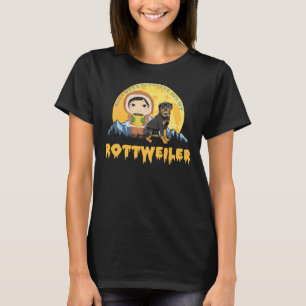 Camiseta Rottweiler Todo Lo Que Necesito Es Café Y Mi Perro