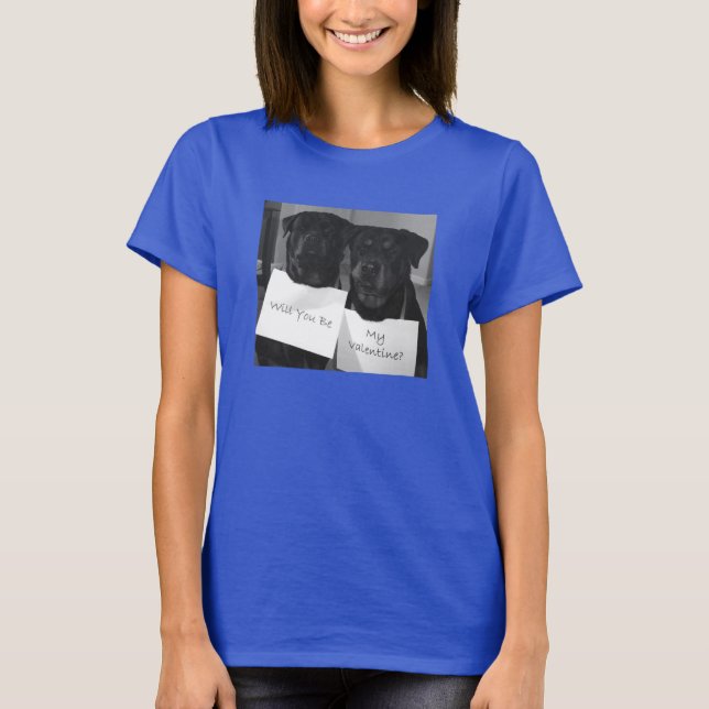 Camiseta Rottweiler Valentine (Anverso)