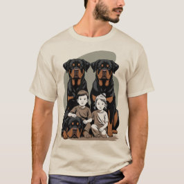 Camiseta Rottweilers, guardianes de familia