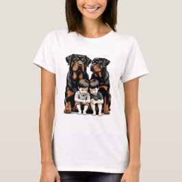 Camiseta Rottweilers, Rottweiler As Loyal Guardians Of Kids