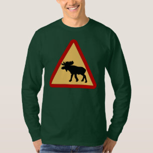Camiseta Rótulo alemán de carretera, Moose, cruce de Elk