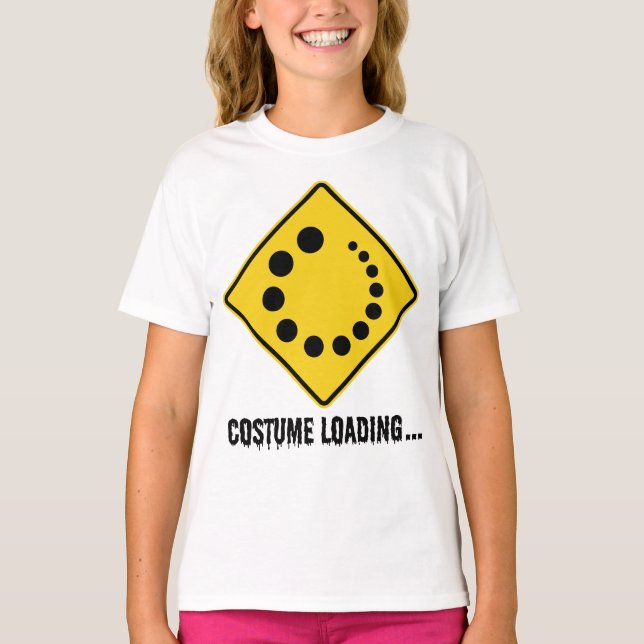 Camiseta Rótulo Amarillo de Carretera con Disfraces de Hall (Anverso)