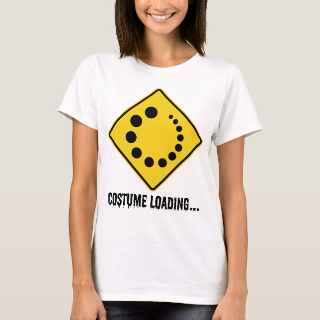 Camiseta Rótulo Amarillo de Carretera con Disfraces de Hall (Anverso)