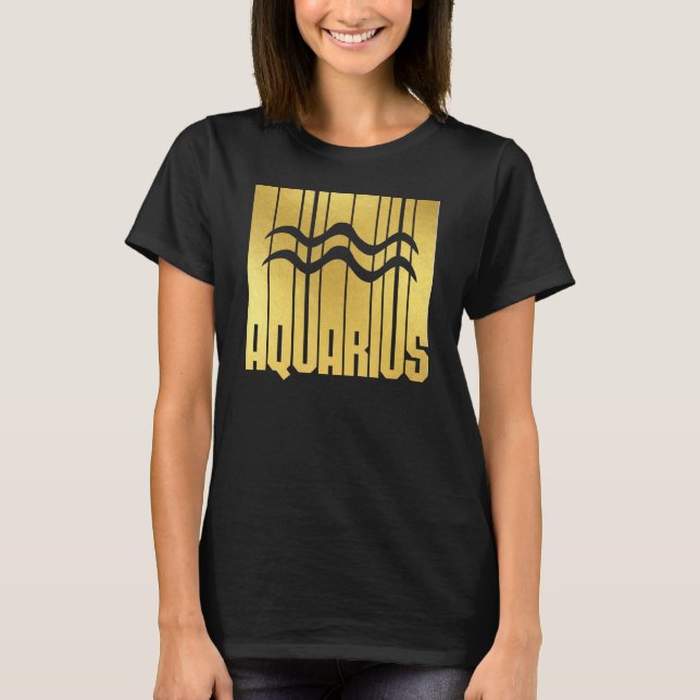 Camiseta Rótulo Aquarius Zodiac (Anverso)