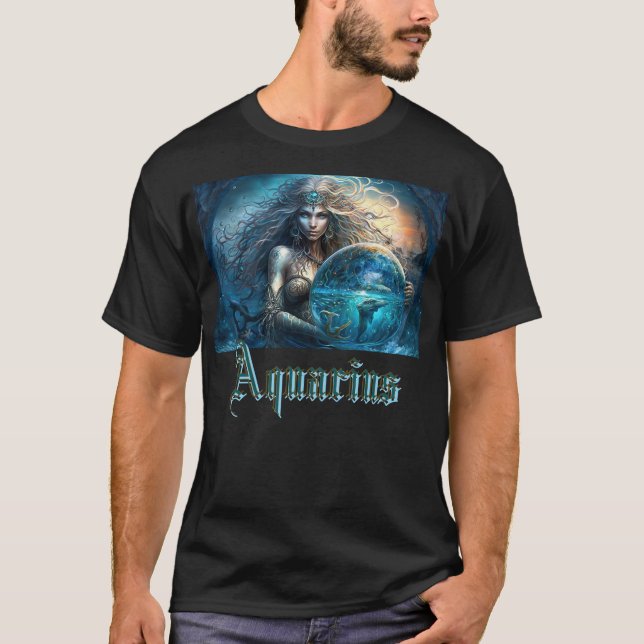 Camiseta Rótulo Aquarius Zodiac (Anverso)