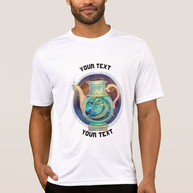 Camiseta RÓTULO Aquarius ZODIAC PERSONALIZADO (Anverso)