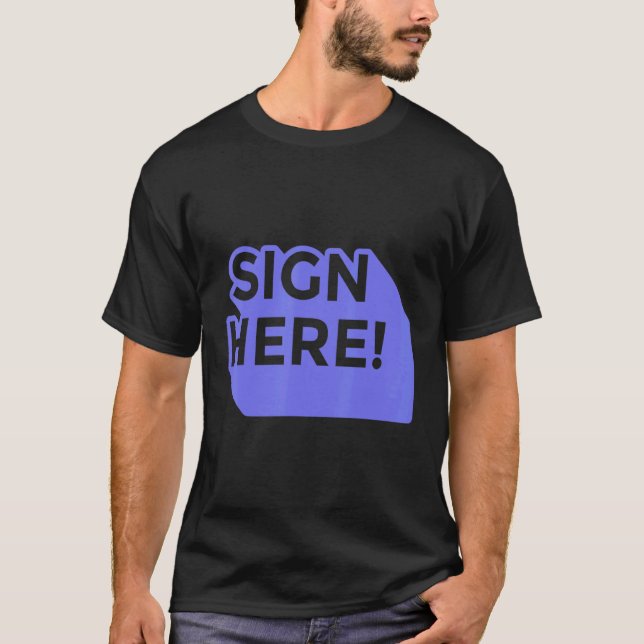 Camiseta Rótulo aquí citas (Anverso)