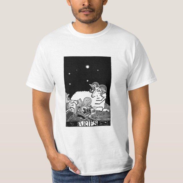 Camiseta Rótulo Aries Zodiac (Anverso)