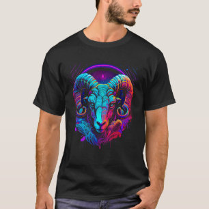 Camiseta Rótulo Aries Zodiac Ram Astrología Gráfica Guay Ho
