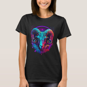 Camiseta Rótulo Aries Zodiac Ram Astrología Gráfica Guay Ho