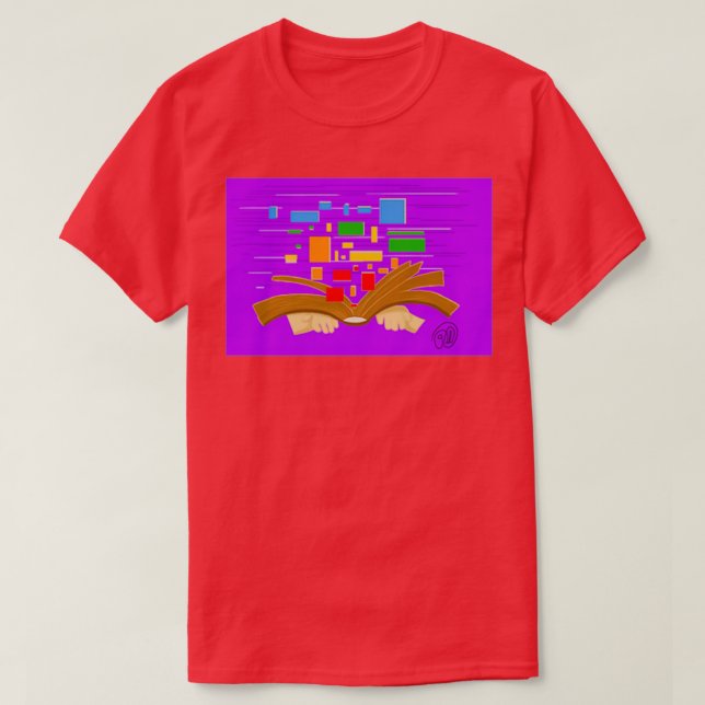 Camiseta Rótulo Asl para el libro Arcoiris (Diseño del anverso)