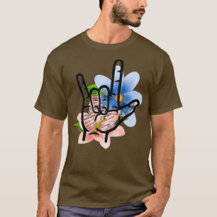 Camiseta RÓTULO ASL Te Amo En 40 Idiomas Diferentes