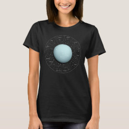 Camiseta Rótulo Astrológico Aquarius Zodiac - Planeta Urano