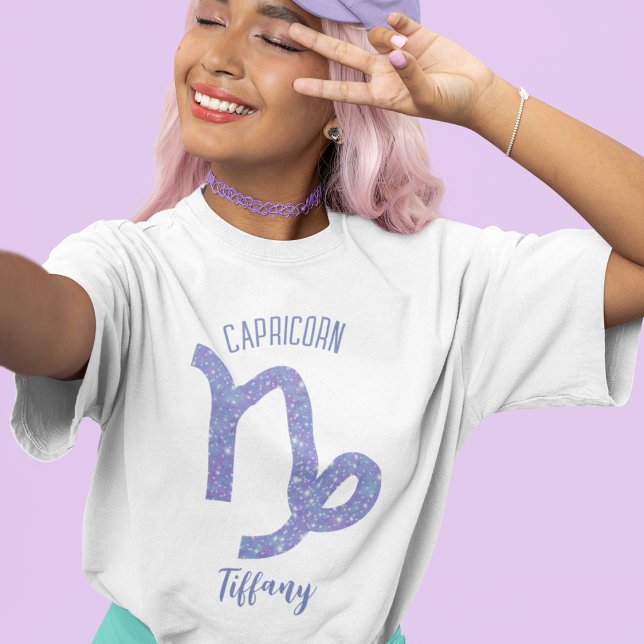 Camiseta Rótulo Astrológico Cute Capricorn Personalizado pa (Subido por el creador)