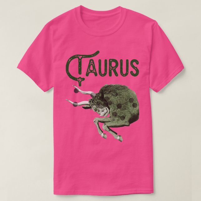 Camiseta Rótulo Astrológico Taurus Constelación Zodiac Desi (Diseño del anverso)