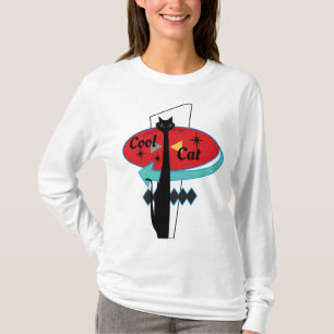 Camiseta Rótulo atómico retro MCM del gato de Guay de la