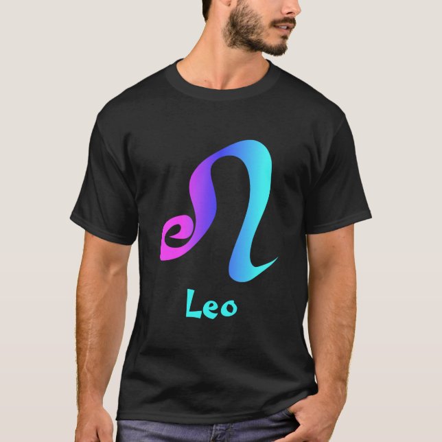 Camiseta Rótulo azul magenta del zodiaco de la aguamarina (Anverso)