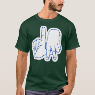 Camiseta Rótulo blanco de la mano de Los Ángeles
