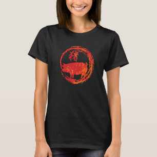 Camiseta Rótulo chino de cerdo del zodiaco