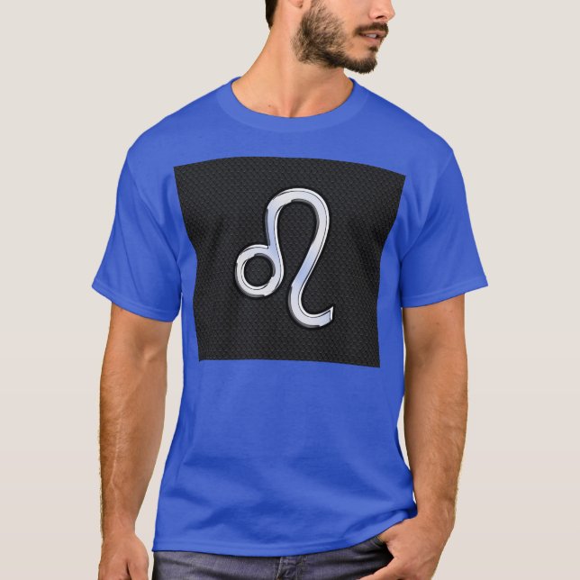 Camiseta Rótulo cromado como Leo Zodiac en piel de serpient (Anverso)