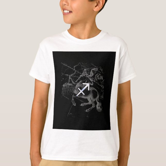 Camiseta Rótulo cromado Sagittarius Zodiac Hevelius alreded (Anverso)